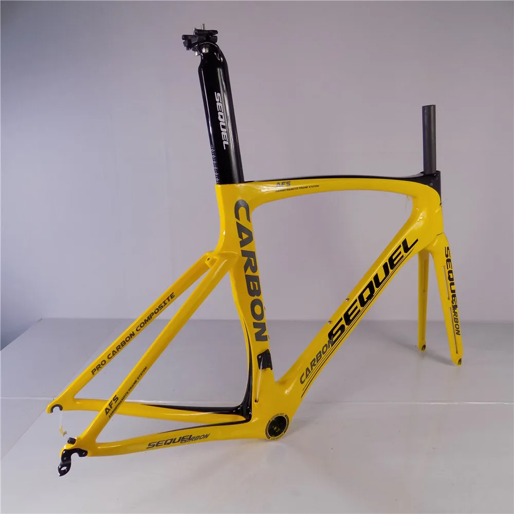 Cheap Yellow cadre carbone route 2019 full carbon fiber SEUQEL chinese cheap carbon bike frames 5