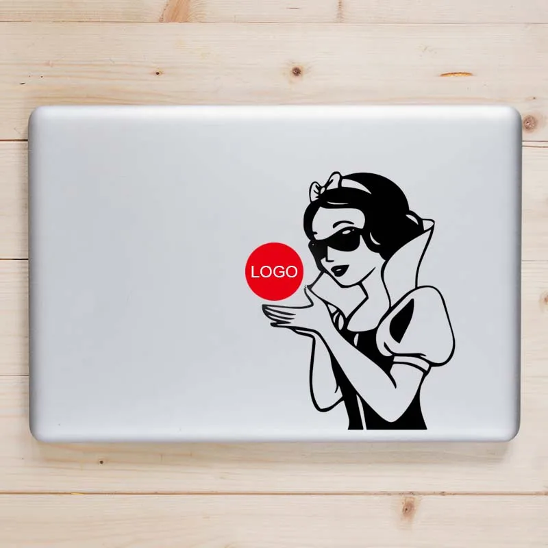 Белоснежка с Sunglasse стикер для ноутбука Macbook Наклейка Pro Air Retina 11 12 13 14 15 дюймов HP Mac