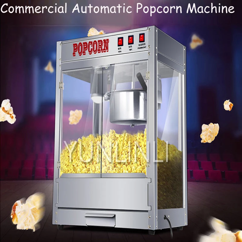 

Commercial Automatic Popcorn Machine Electric Popcorn Maker Spheroidal & Flower Type Popcorn Machine ZA-08