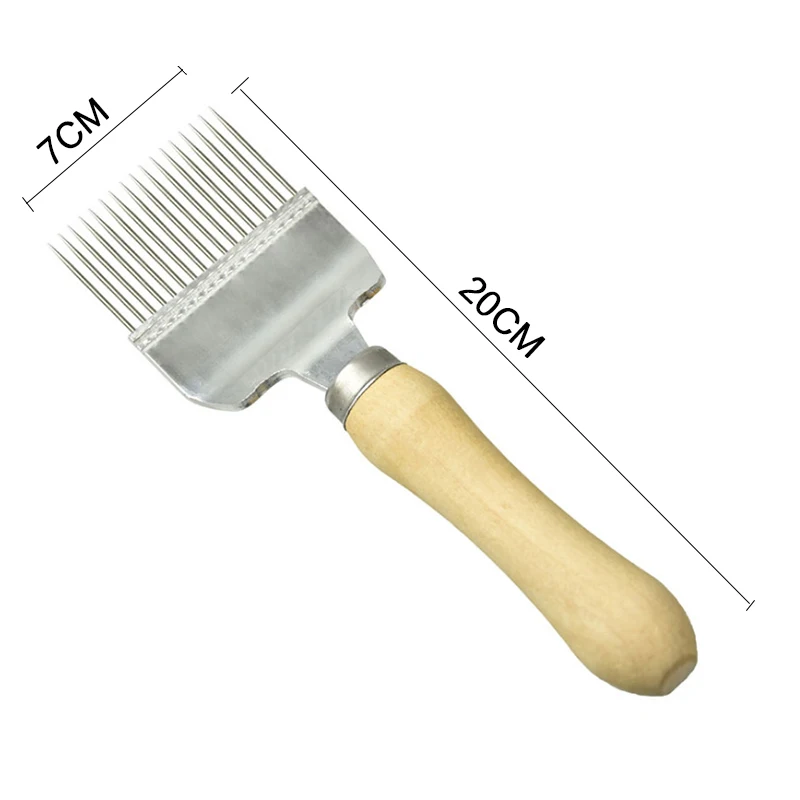 Деревянная ручка Пчеловодство инструмент 17-Pin Европейский Cut Корк деревянная ручка иглы Тип Мёд Ножи
