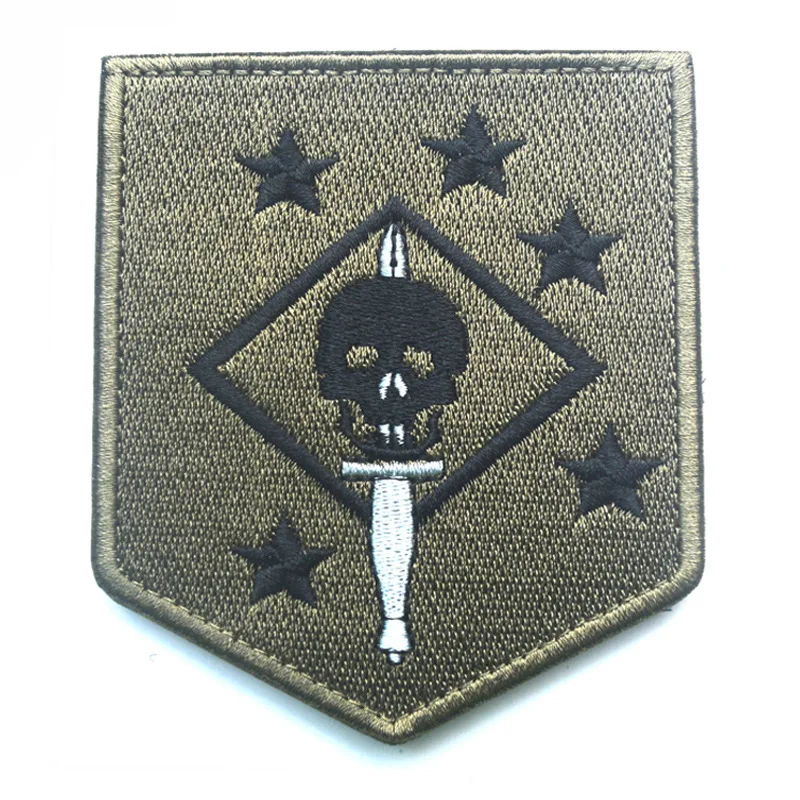 New Embroidered Armband Patch for Clothing Bag Hat Badges Patches Epaulettes Raven Warrior Punisher Mammon Viking - Color: 8