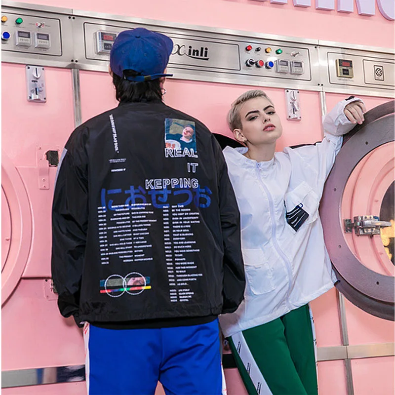 2018 New Japan Style Embroidery Patchwork Pockets Thin Jackets Men Autumn Casual Fashion Full Zip Streetwear Jackets Coats Male