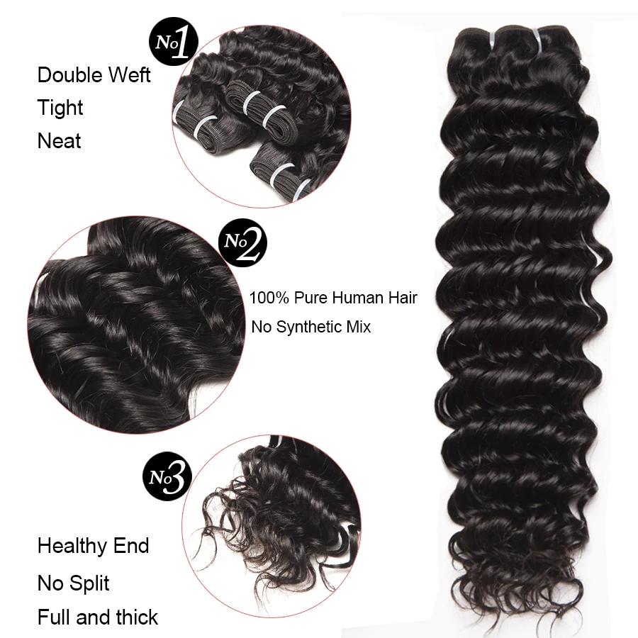Deep Wave Bundles With Frontal Brazilian Hair Weave Bundles With Closure Remy Human Hair Bundles With Closure Mslynn Hair 4PCS Deep Wave Bundles With Frontal Brazilian Hair Weave Bundles With Closure Remy Human Hair Bundles With Closure Mslynn Hair 4PCS