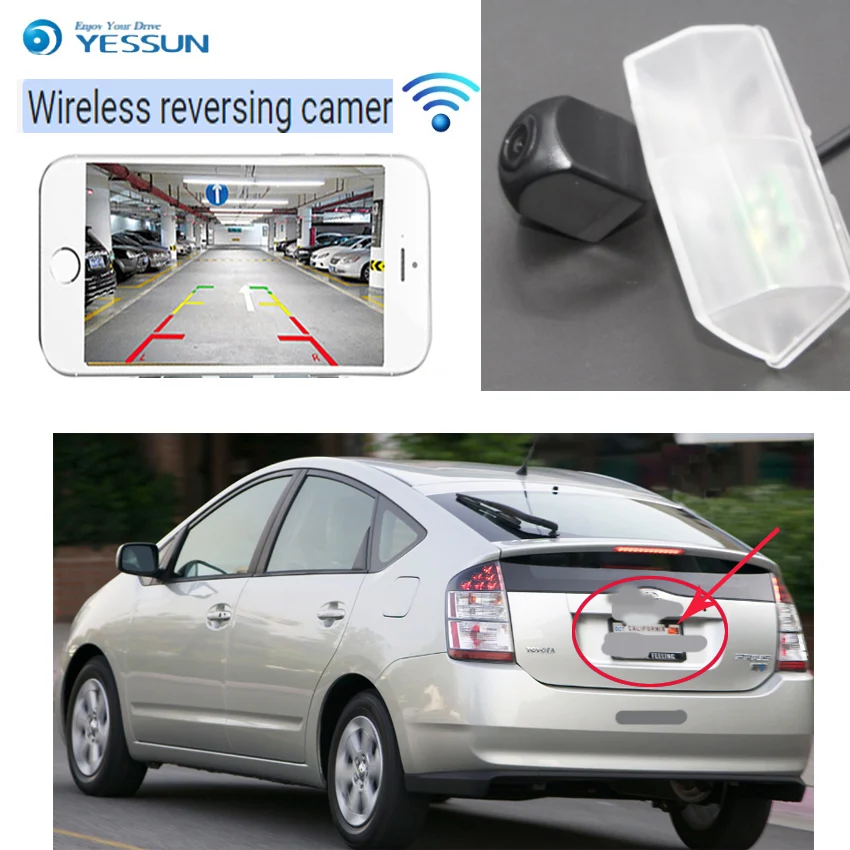 

YESSUN New product car wireless Rear View Camera For Toyota Prius C for toyota Aqua CCD Night Vision Backup hd Camera+waterproof