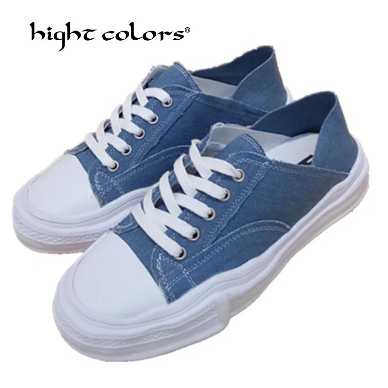 

Fashion Apricot Blue Women Flat Platform Shoes Spring New Lace-Up Casual Canvas Shoes Woman Sneakers Comfortable Women Flats
