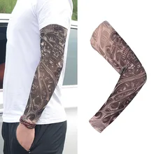 1 ШТ. Велоспорт Спортивные Татуировки Рукава UV Cool Arm Рукава Эластичный Нарукавник Грелки Спорт