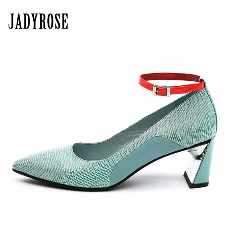 

Jady Rose Sexy Women Pumps Pointed Toe 6CM High Heels Ankle Strap Prom Dress Shoes Woman Strange Heel Stiletto Valentine Shoes