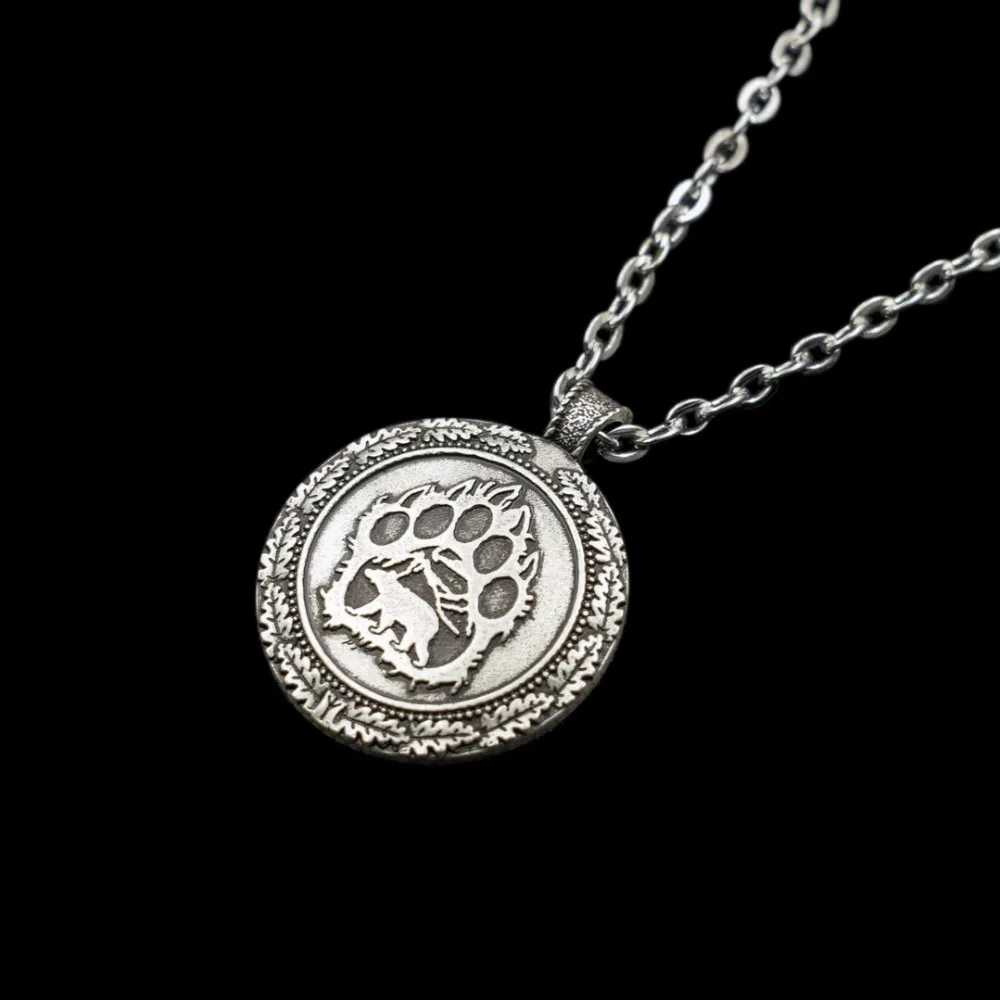 

Grizzly Bear Paw Pendant Neckalce Round Bear Claw Mens Necklace Jewellery 1pcs