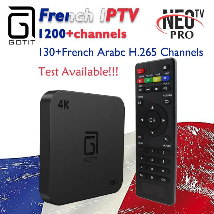 Французский бельгийский IP tv GOTiT S905 4K Smart Android tv box 1000+ NEO tv Португалия IP tv Арабский Tunis Morocco Германия Италия Pay tv& VOD