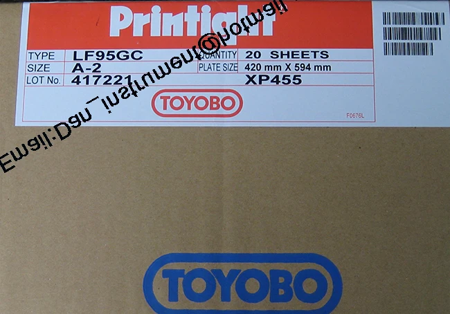 LF95GC A2 Фотополимерная Пластина TOYOBO нейлоновая полимерная позитивная печатная