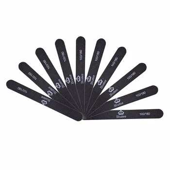 

Biutee 10 Pcs Nail Files 180/240 Nail Buffer Black Double Sided 240Grit Washable Manicure Tools Pedicure Fingernail File
