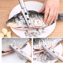 1 шт. нож из нержавеющей стали выскабливание Scaler Fast терки рыбьей кожи щеткой удалить для чистки рыбы скребок рыбья чешуя кисть