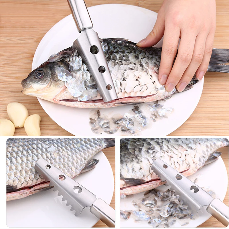1 pc Peeler Stainless Steel Scraping Scaler Fast Graters Fish Skin ...