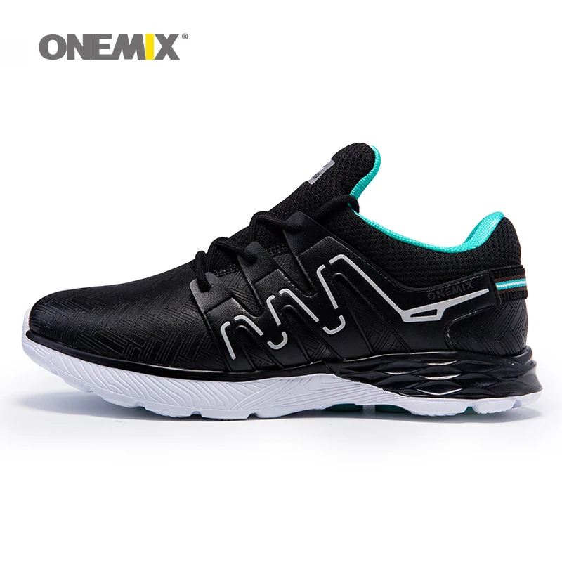  Onemix men running shoes warm autumn winter leather shoes reflective male athletic shoes outdoor sport sneakers in white shoes 
