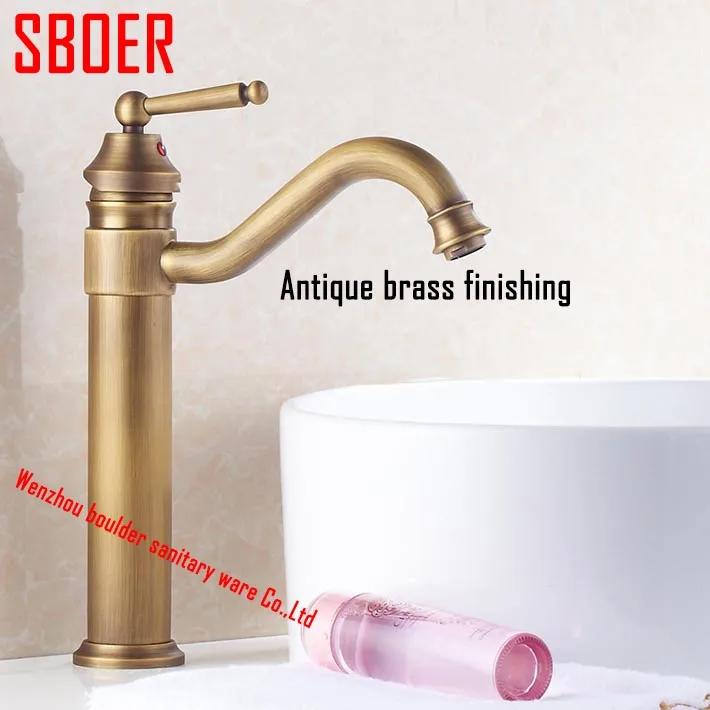 الجملة والتجزئة سطح جبل النحاس صنبور الحمام الغرور المصارف خلاط صنبور المياه الباردة والساخنة صنبور مع تدوير