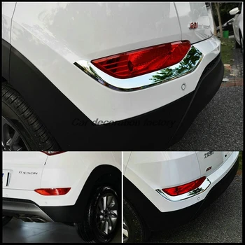 

2pcs For Hyundai Tucson 2015 2016 ABS The fog lamps to decorate behind the car Car Styling Accessories