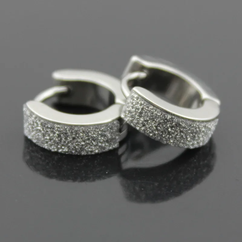 Серьги гвоздики с греческим ключом из нержавеющей стали 316L