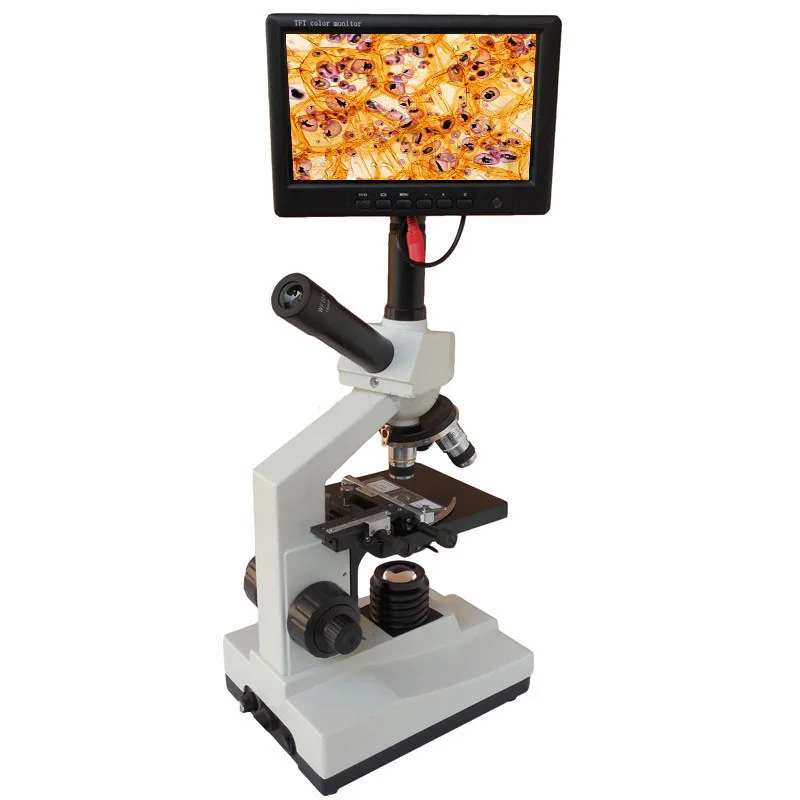 Biological Microscope 1000X 1600X Monocular Microscopio Biologia student microscope TV Interface