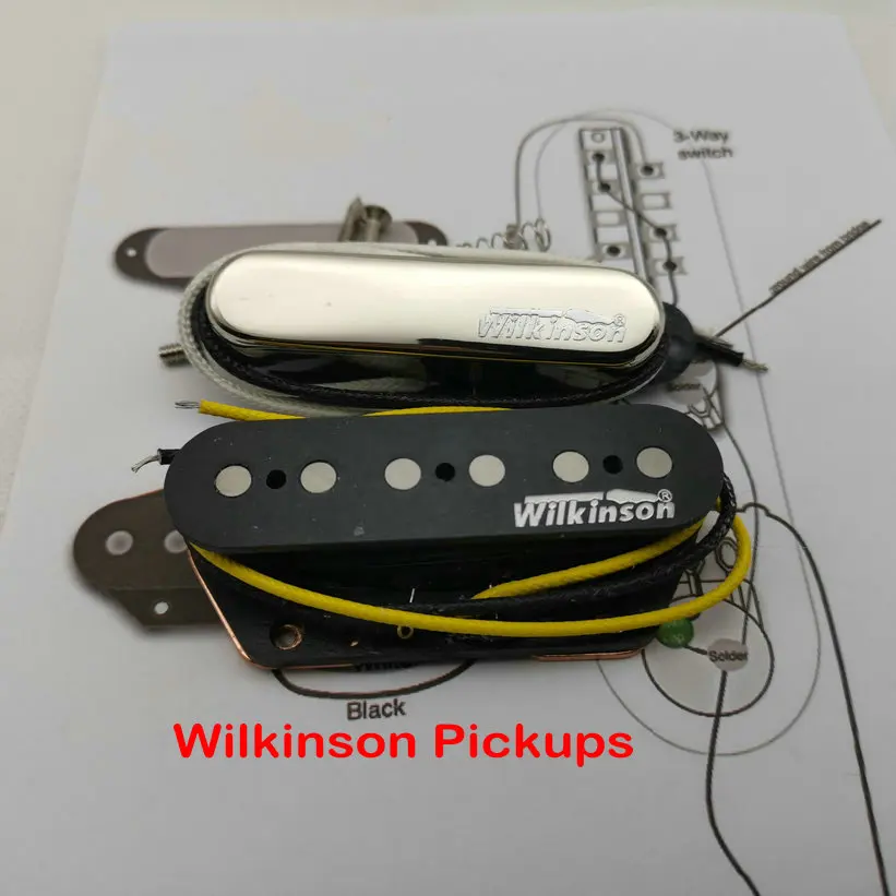 1 компл. Wilkinson WVT Alnico5 затактовый звукосниматель с одной катушкой звукосниматели Запчасти для электропроводки подходит для теле гитары