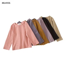 MILANCEl/Новинка г.; Осенняя детская рубашка; Базовая стильная блузка для мальчиков; хлопковая рубашка для девочек; одежда в полоску для мальчиков