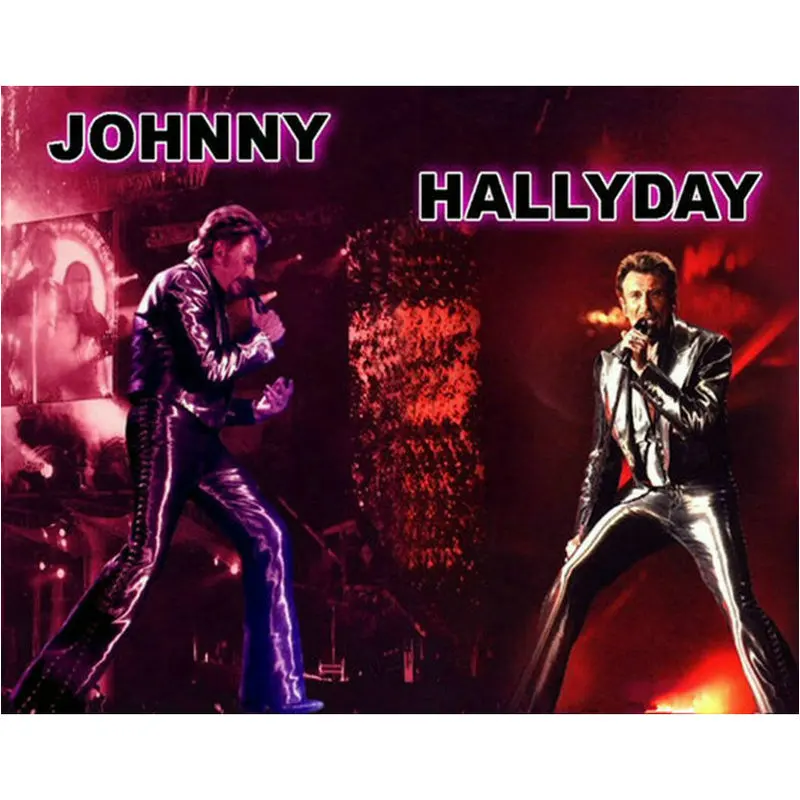 

Full round French sing 5d diamond painting JOHNNY HALLYDAY full square drill diamond embroidery artwork mosaic sticker