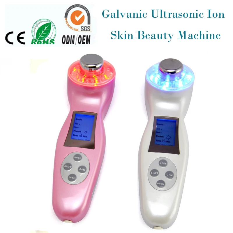 

3MHZ Ultrasound Ultrasonic 3 Colors Led Light Photon Rejuvenation Bio Microcurrent Face Lift Skin Tightening Massager Instrument