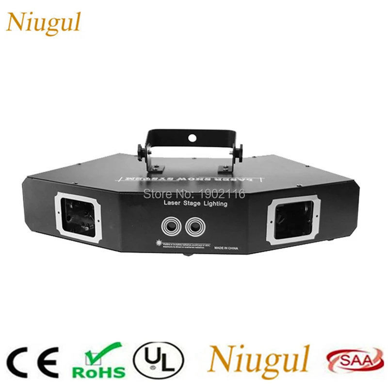 

Niugul DMX 4 Lens RGB Beam Pattern Network Laser Light /Home Party Bar DJ Show KTV Scanner/ Club Stage Lighting/Beam Scan Laser