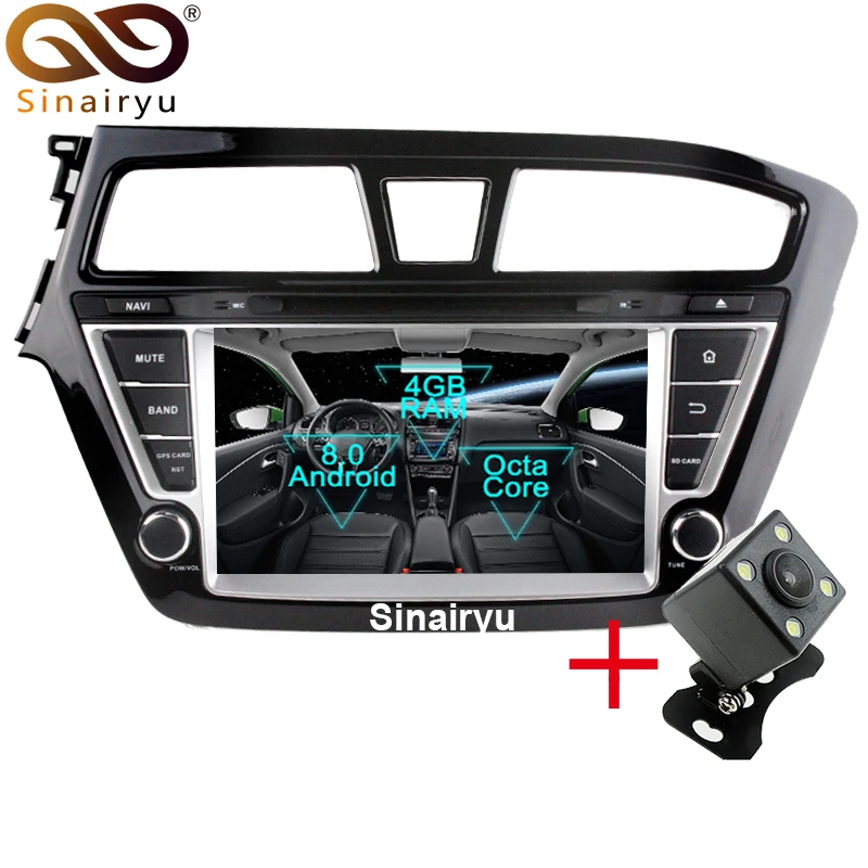 

Sinairyu Android 8.0 Octa Core 8" Car DVD Player for Hyundai I20 2013 2014 2015 GPS Navi Multimedia Radio Stereo Head Unit WIFI