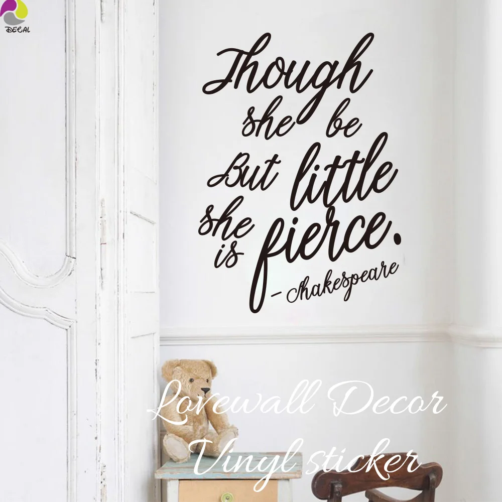 Though She Be But Little She Is Fierce Shakespeare Quotes Wall