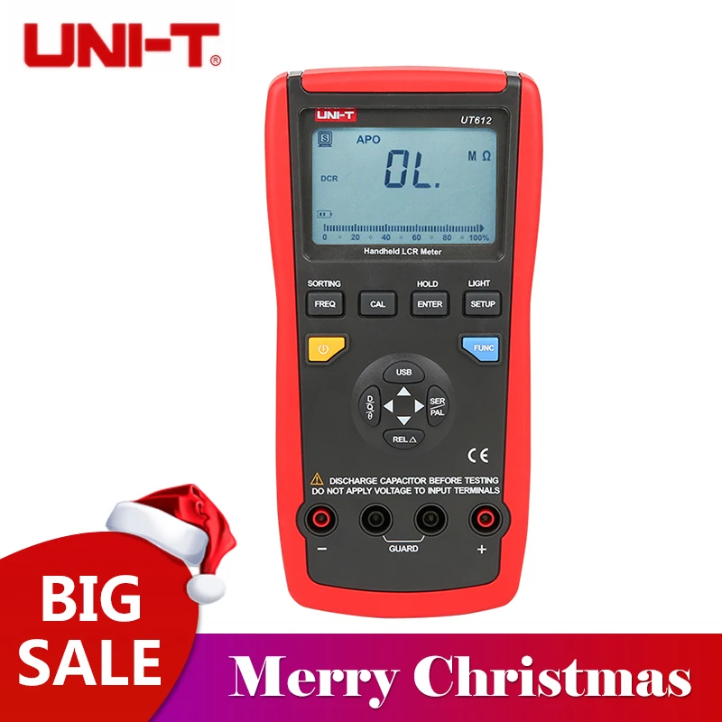 

UNI-T UT612 LCR Meter USB Interface 20000 Counts Inductance Frequency Test Deviation Ratio Measurement Multimeters