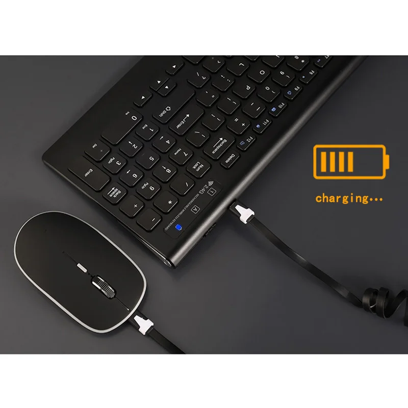

New Optical Wireless Keyboard + Mouse Combos 2.4G Rechargeable Fit For Laptops Tablet PC Computer XXM8