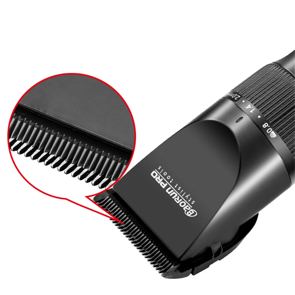 Профессиональный электрический триммер для волос перезаряжаемая машинка для стрижки волос для мужчин бритва для бороды машинка для стрижки волос 2000ма литиевая батарея