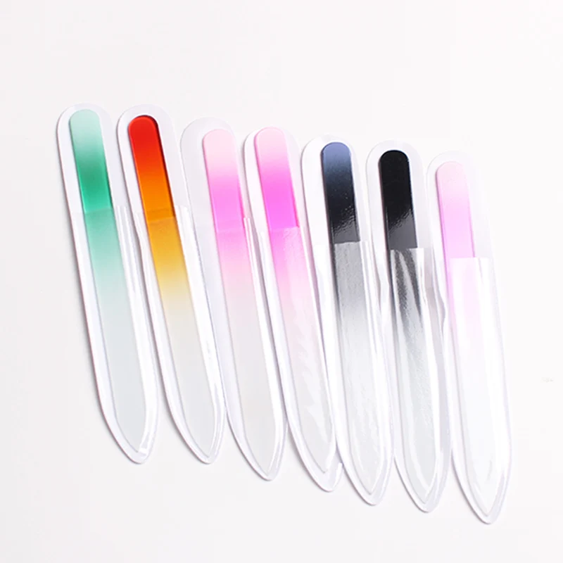 13cm Durable Medium Crystal Glass Nail Files Sanding Buffer Manicure