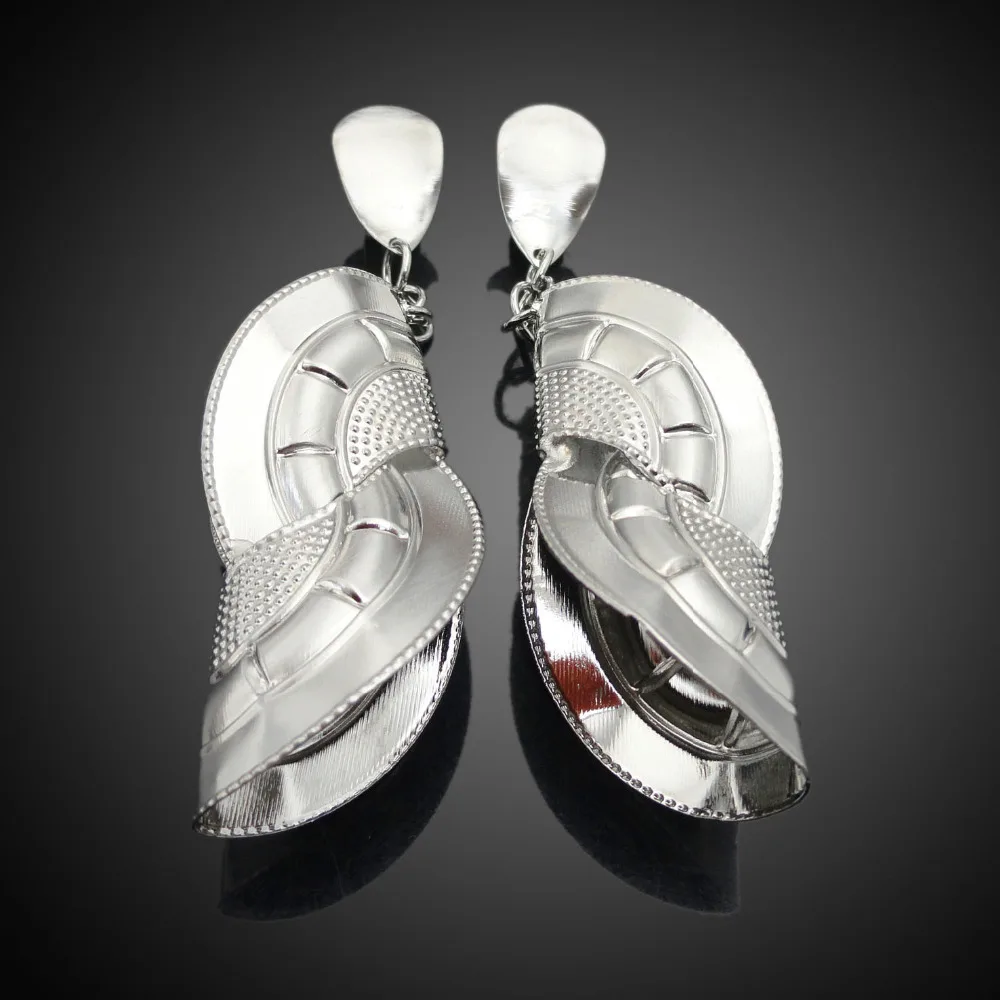 Popular silver color plated earrings Costume drop Earrings FHK2237in