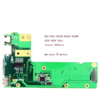 

USB SD card DC Power button Jack Board for ASUS K52 K52J K52JR K52JC K52DR X52F K52F X52J Lan board