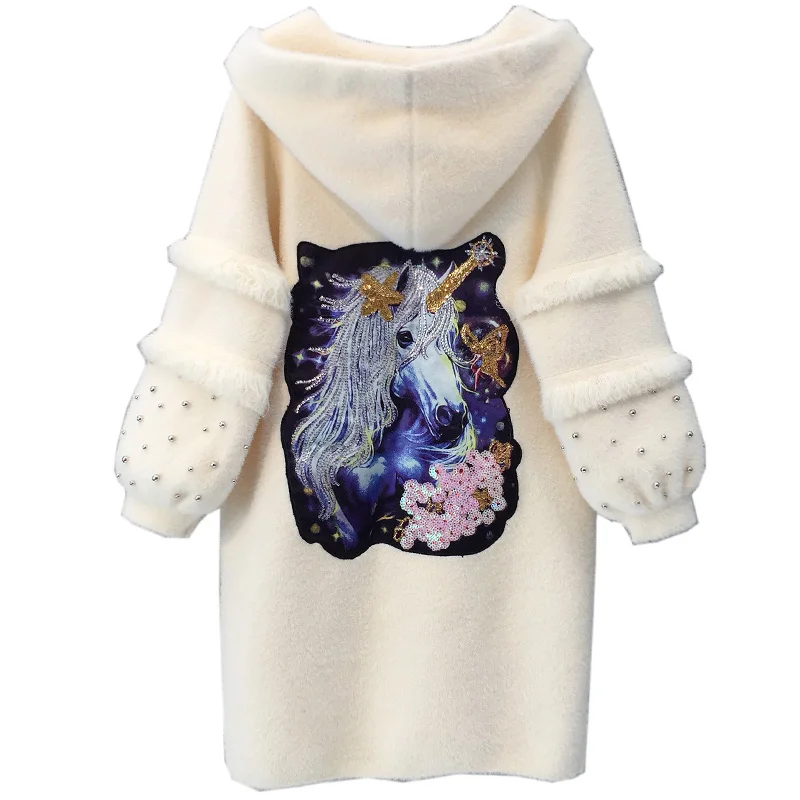 

Mink Cashmere Sweater Women Cardigans 2019 Autumn Winter Medium Length Sweaters Tops High Quality Cardigans Coat Womens Parkas