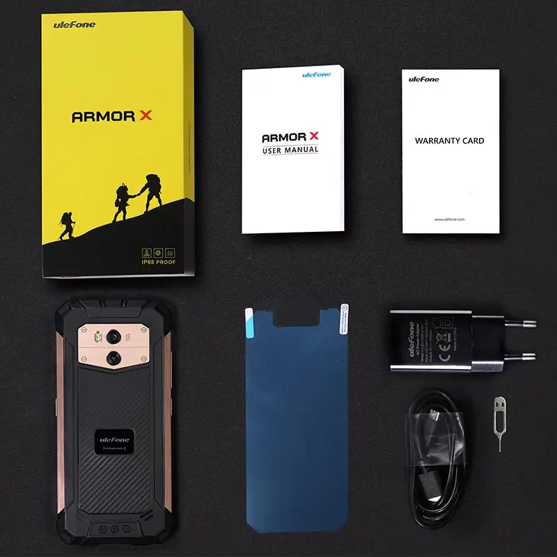 Чехол накладка Ulefone Броня х Водонепроницаемый IP68 смартфон 5 &quot18:9 MTK6739 Dual Core 4G Android 8