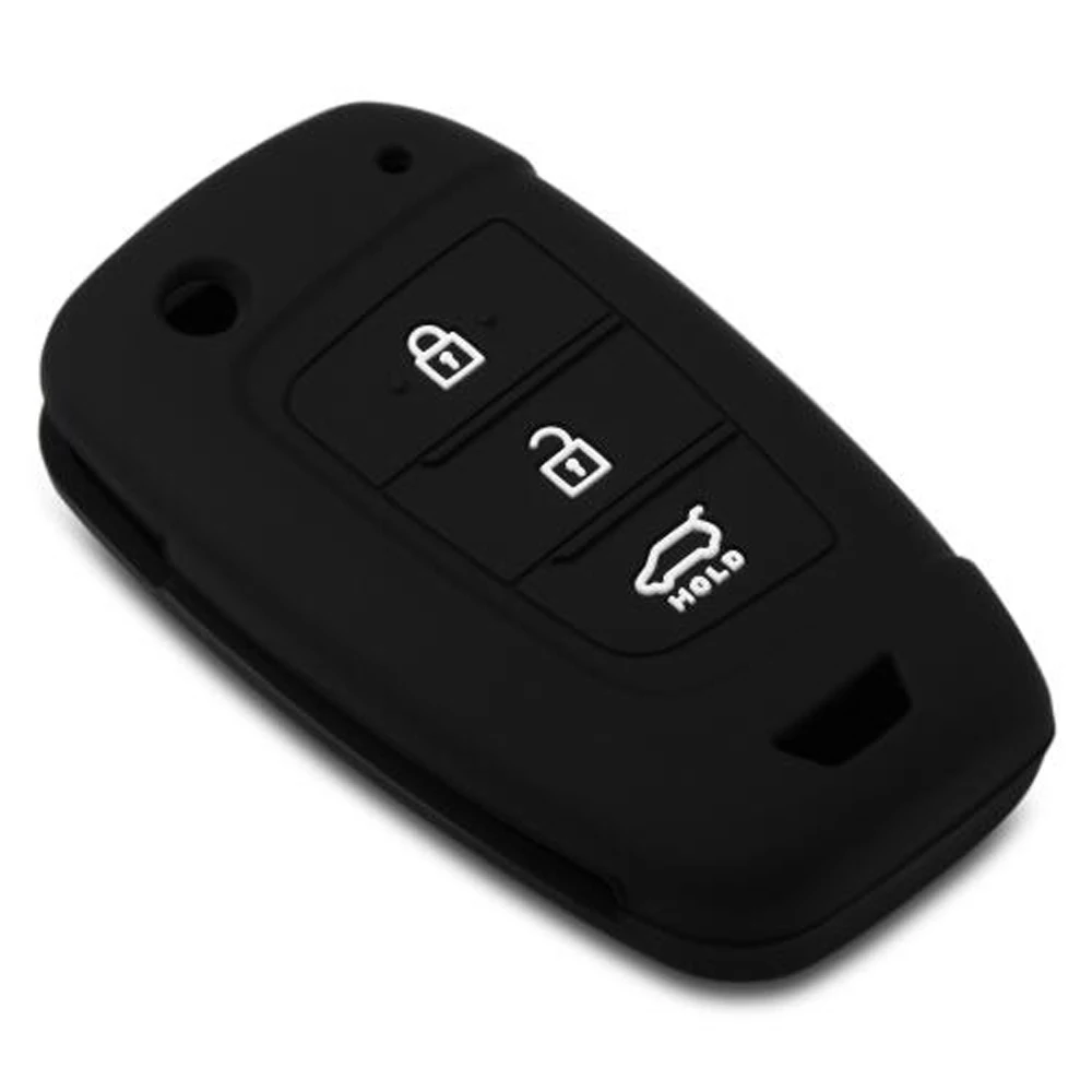 

3 Button Silicone Car Remote Key Fob Shell Cover Case For Hyundai Solaris 2 Elantra i30 i35 i40 Tucson 2015 2016 2017 2018 2019