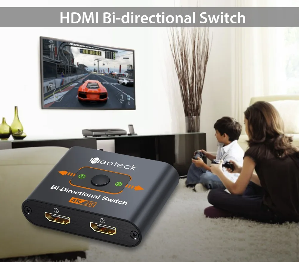 4K двунаправленный HDMI переключатель Поддержка 3D 2 в 1 выход с USB кабель питания более стабильный Переключатель HDMI 2 порта HDMI коммутатор