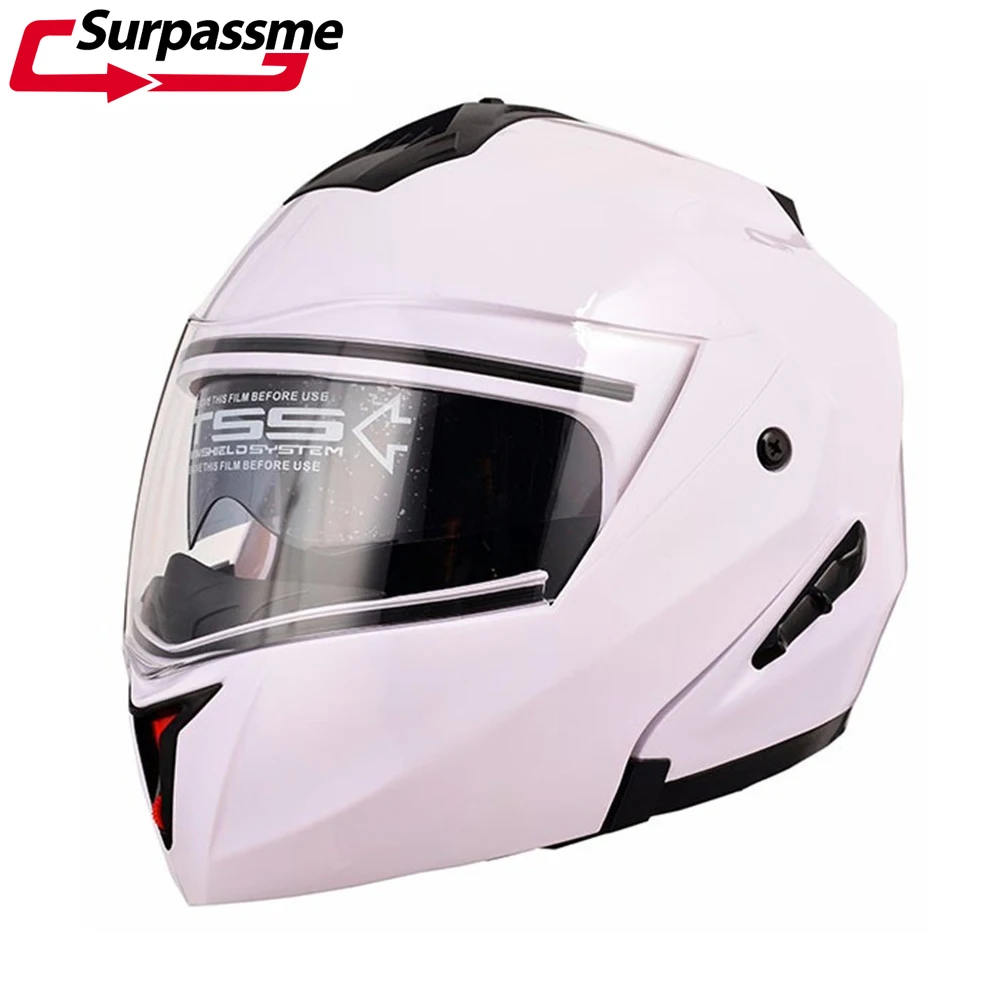 

Motorcycle helmet Flip up double visors helmets Full face Racing DOT Approved Capacete Casco Casque Moto