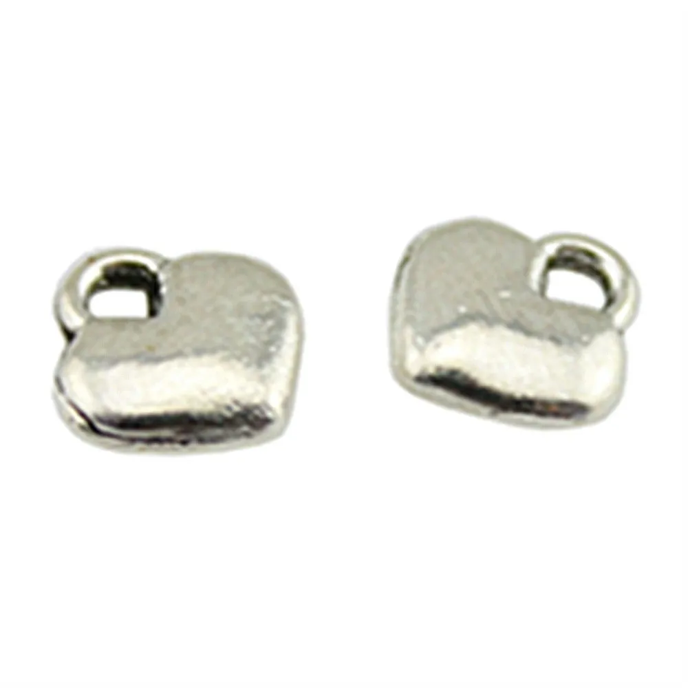 

20pcs Heart Charms Lot Tiny Heart Charm Small Heart Charms For Jewelry Making 2 Colors Plated Vintage Jewelry Accessories 7x8mm