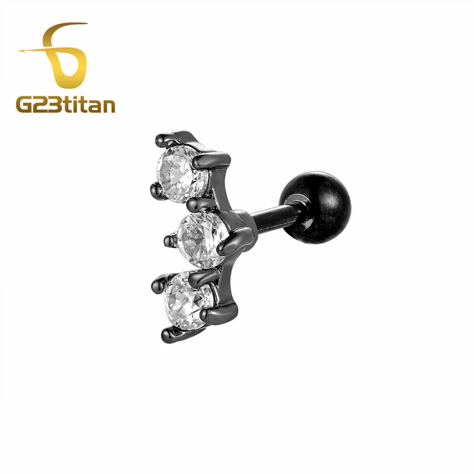 G23titan 16G Титан ушные серьги, Надеваемые На ушной хрящ Хеликс козелка раковины пирсинг серьги Для женщин Для мужчин модное ювелирное изделие для тела - Окраска металла: Ear Tragus
