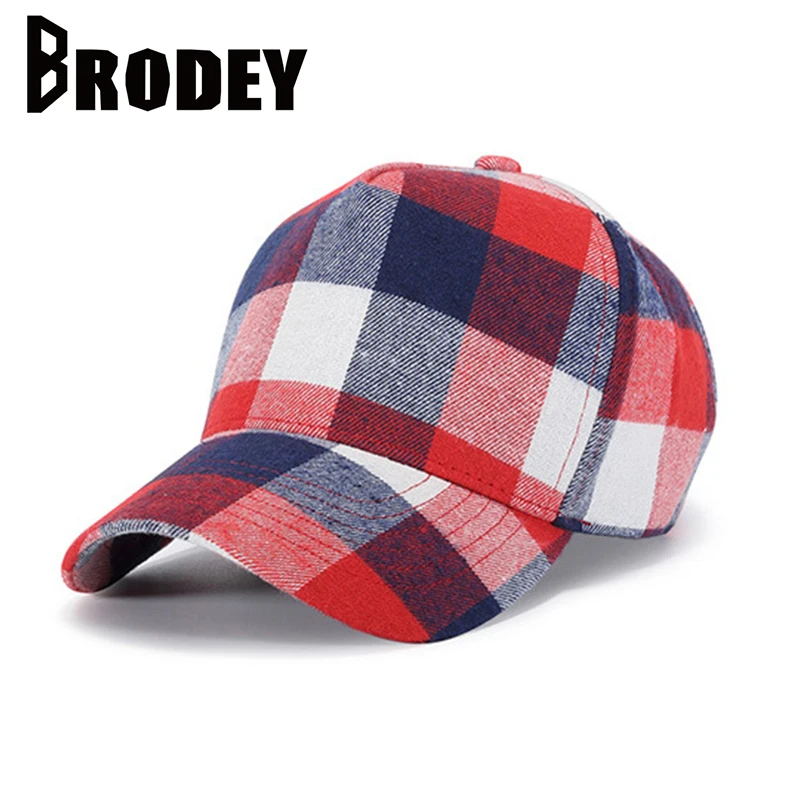 

Red Plaid Baseball Caps Women Summer Simple Style Dad Caps Women Snapback Adjustable Cap Girl Hip hop Caps Gorras Hombre Hats