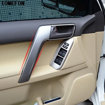 

For Toyota Prado 2014 2015 ABS Matte Wood Paint Front Armrest Trim The Inner Door Handle Sequins Control Decoration Car 2PCS