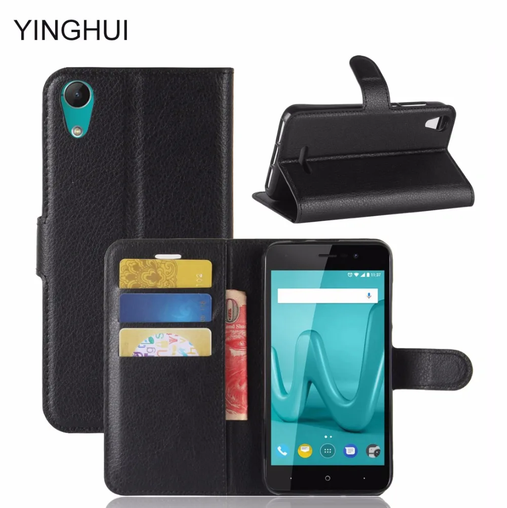 

YINGHUI For Wiko Lenny 4 Case Luxury Wallet PU Leather Flip Protective Case Cover For Wiko Lenny4 Phone Case Bags With Stand