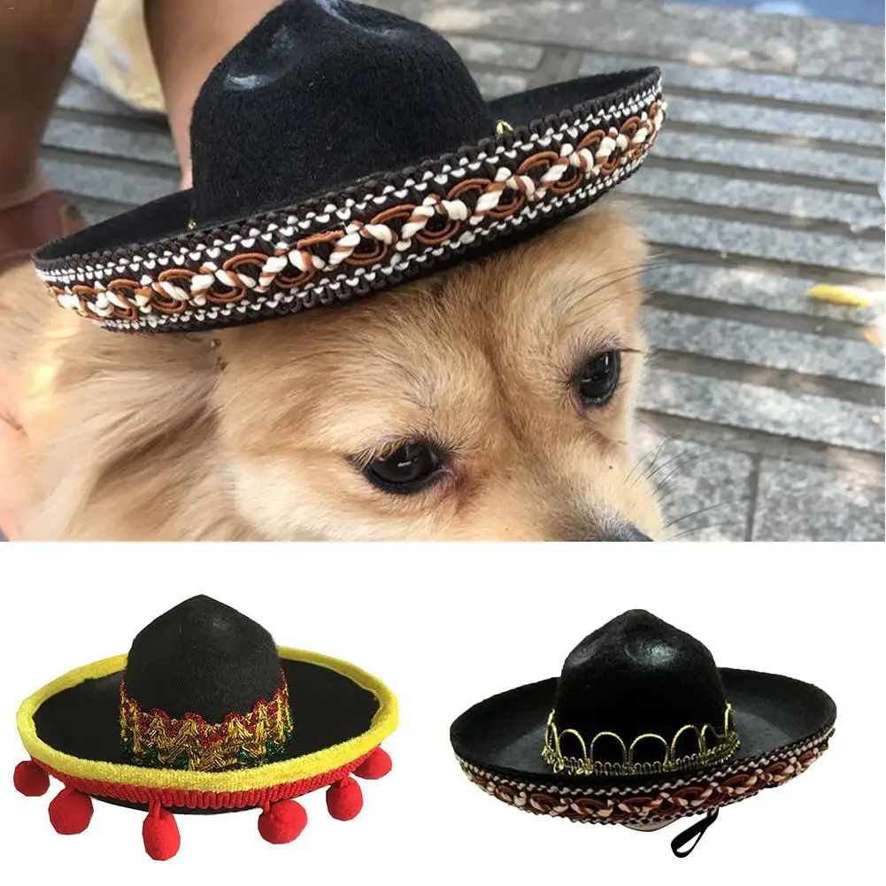 Шляпа для животных многоцветная собачья кошка Мексиканская Шляпа Полезная и практичная собачья шляпа легкая и дышащая для щенков кошка Быстрая