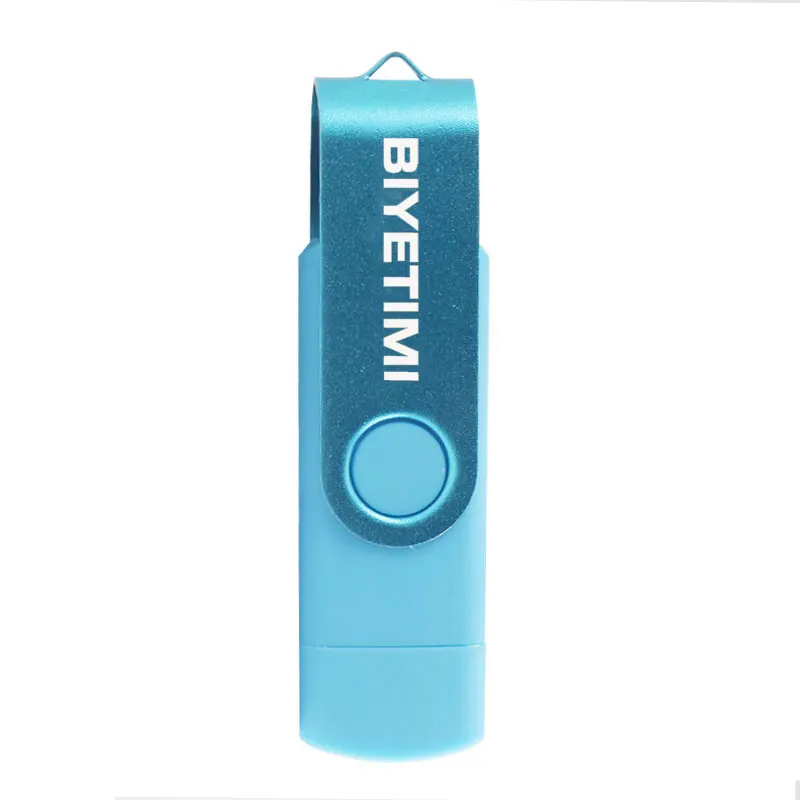 Biyetimi Модные 6 видов цветов otg Usb 2,0 Usb 4/8/16/32/64 ГБ Usb флэш-накопитель полный Ёмкость переносной usb-накопитель, объемом памяти memory stick подарок - Цвет: light blue