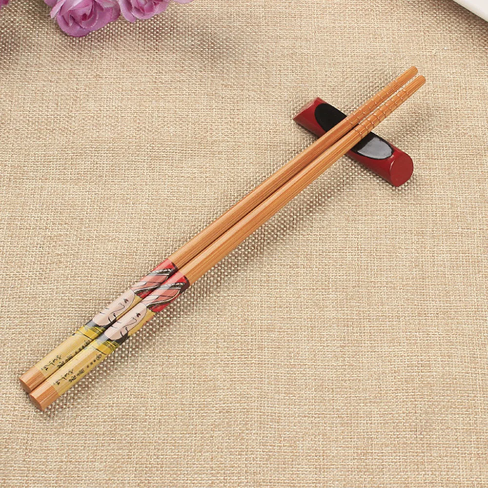 5 пар бамбуковых деревянных палочек ручной работы, здоровые китайские палочки для карбонизации, многоразовые столовые приборы для еды, палочки для еды