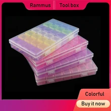 1 шт. прочный пластик 28 слотов электронные части винты украшения в форме орехов Стразы бусины гвозди ящик для хранения инструментов Чехол Органайзер для рукоделия