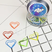

Love heart Paper Clip Heart Bookmark Gift Clips Office Accessories Paper Clips Papel Paper Bookmark Kawaii Stationery